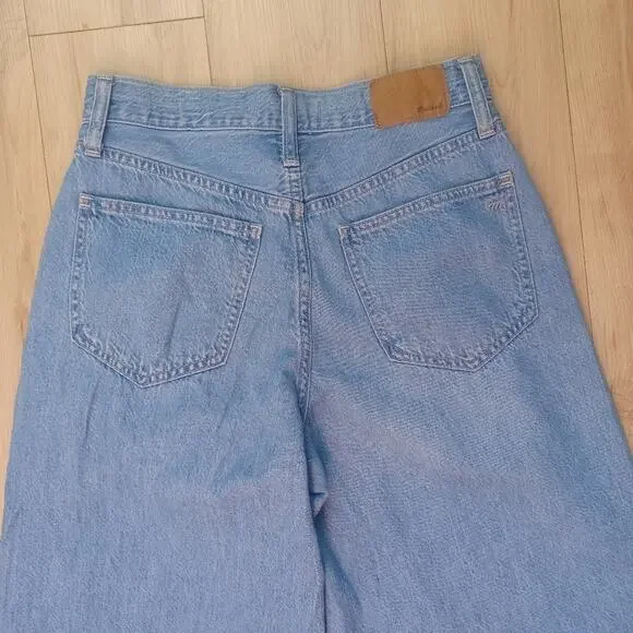 Madewell Super Wide-Leg Jeans Lockland Wash Size 27 - Picture 9 of 12